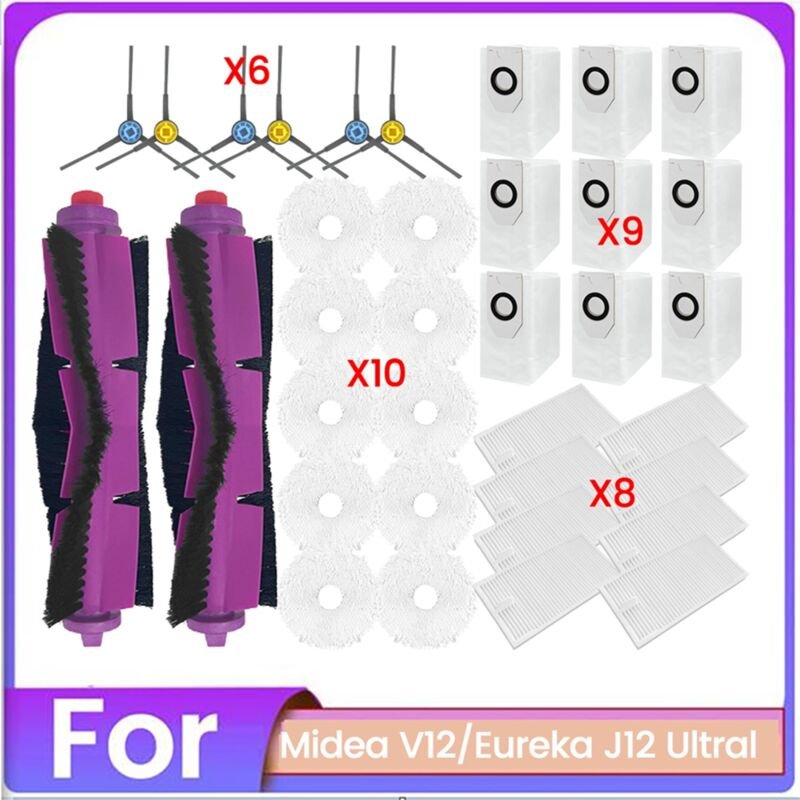 35-teiliges Vakuumbürsten-Staubbeutelfilter- und Mopptuch-Set für Teile