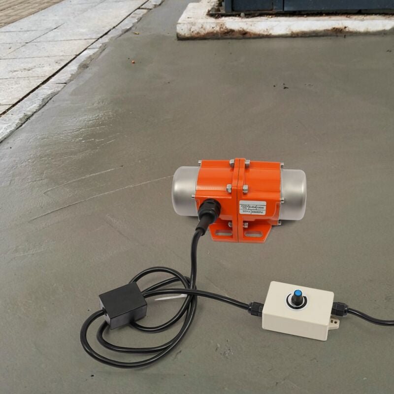 Vibrationssieb für Beton 100 W, wasserdichter Vibrationsmotor 1500-3600 U/min, 220 V AC, Drehzahlregler