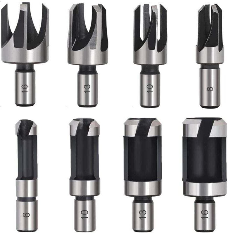 Set mit 8 HSS-Holzbohrern, Schneidwerkzeug zur Herstellung von Holzdübeln, Zapfendübel D