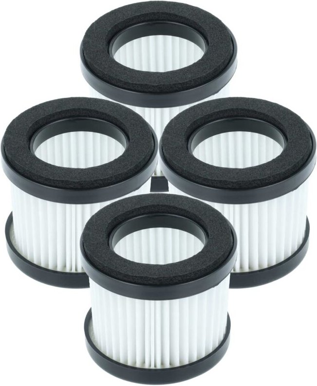 vhbw 4x Staubsaugerfilter kompatibel mit Kärcher CVH 2 Premium, 2-4, 3 Plus, 2, 3 Staubsauger - HEPA Filter Schwarz Weiß