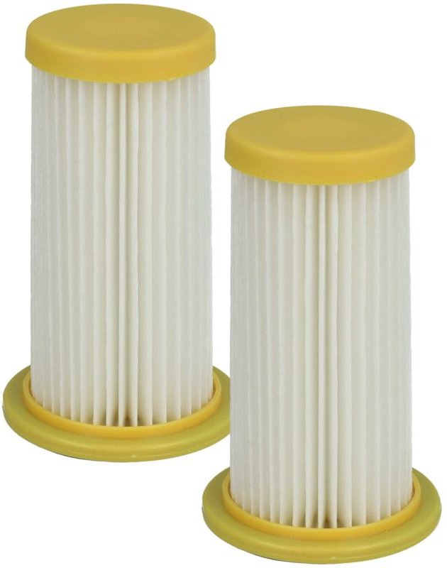 vhbw 2x Faltenfilter kompatibel mit Philips FC8286/01 HomeCare Staubsauger - Patronenfilter Gelb Weiß