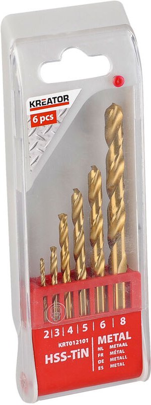 Kreator - hss Titan Metallwald x6 Koffer mit 6 HSS-Tin Bohrern