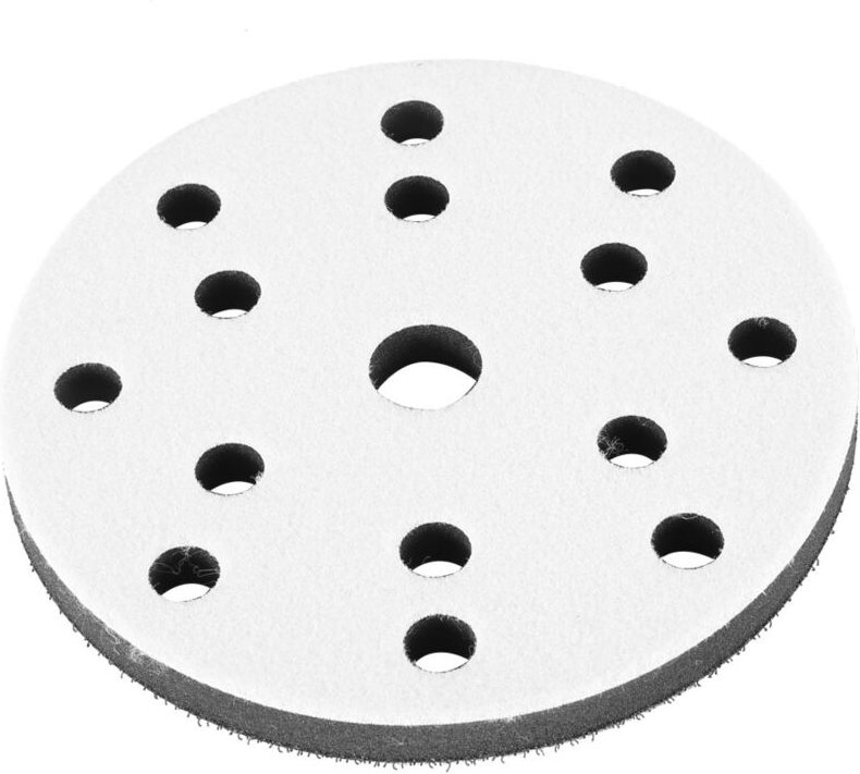 Eosnow Softpuffer -Schwamm -Schnittstelle mit 150 mm Durchmesser für Schleifpolster (17 Löcher)
