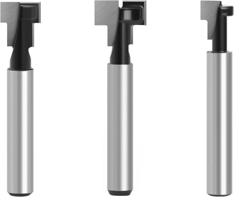 CCYKXA Stück 1/4"-T-Nutfräser, T-Nutfräser (1/2", 3/8" und 5/16") Schaftfräser mit Sägeblättern, Holzbearbeitungsfräser ...