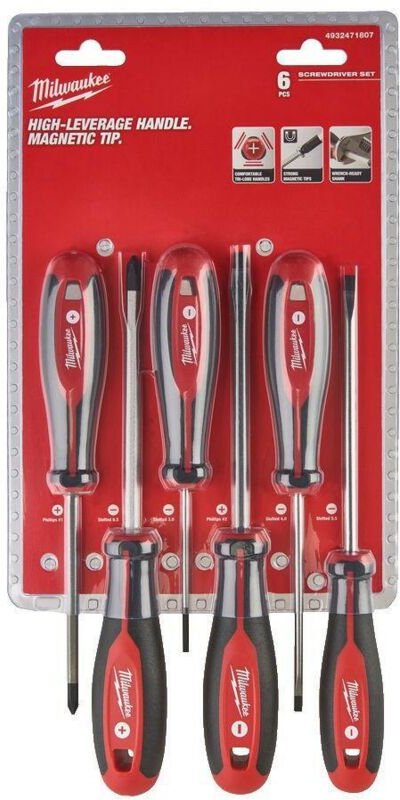 MILWAUKEE SCHRAUBENDREHER-SET 6-teilig (SL&PH)