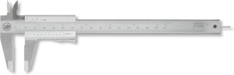 Ultra Präzision - Taschemessschieber active inox matt mit Momentfeststellung 150 mm rund