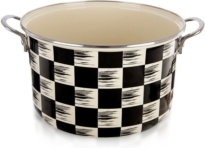 Emaillierter Topf SCHACHBRETT 26 cm, 6,5 l