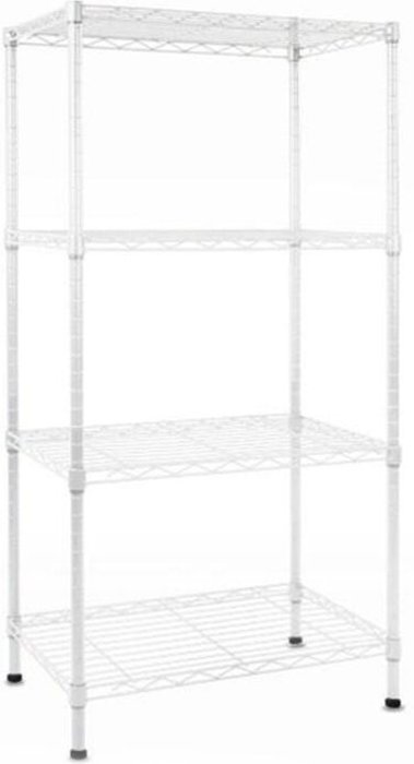 Metallregal Rocky Pulverbeschichtet weiß 4 Böden 55 x 35 x 110 cm