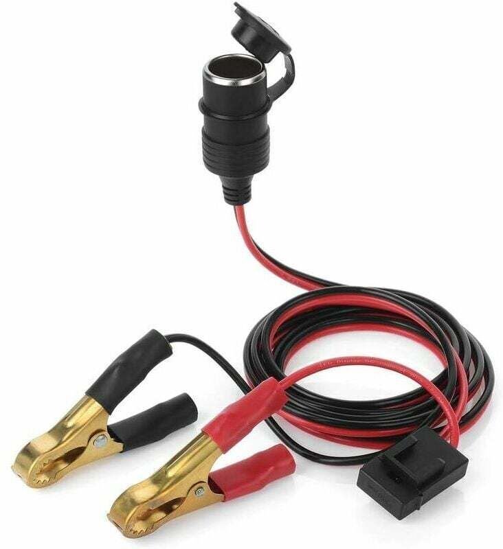 12V/24V Zigarettenanzünderbuchse (weiblich), 0,6 m langes Kfz-Batterie-Verlängerungskabel, Krokodilklemmenstecker