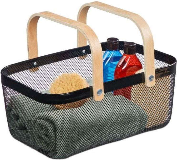 Quadratischer drahtkorb mit griff