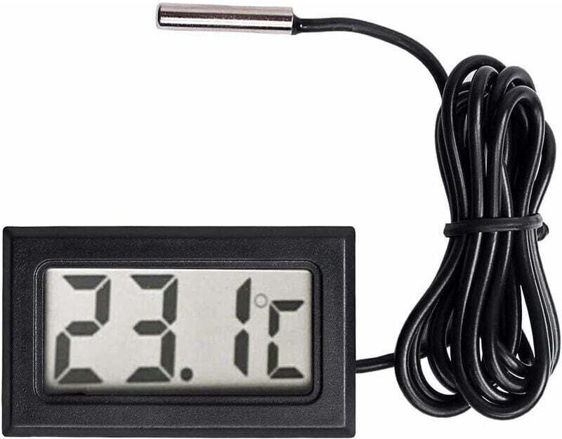Neues digitales LCD-Thermometer mit Temperaturfühler und einem Messbereich von -50 °C bis +110 °C