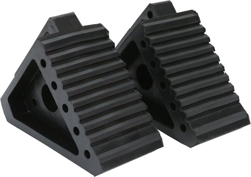 Tragbare Antirutschvorrichtung für Gummiräder, dreieckiger Holzreifen-Anschlag, Neigungsmarkierung, robuste Radkeile aus...