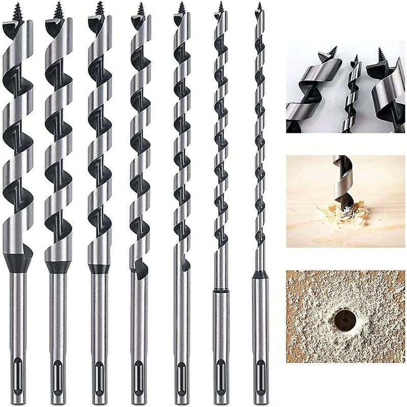 8-teiliges Sds-plus-Metallbohrer-Bit-Holzbearbeitungs-Spiralbohrer-Set Carbon-Holzbearbeitungs-Bohrer-Set