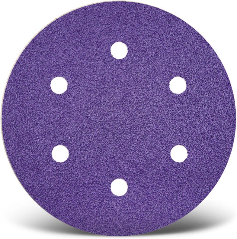 Titanium hd Klett-Schleifscheiben, 150 mm, 6-Loch, f. Exzenterschleifer, Keramik-Mix (50 Stk.) K400 - Menzer