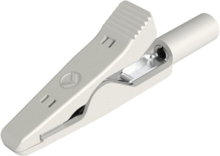 SKS Hirschmann MA 1 ws Krokodilklemme Steckanschluss 2 mm Ohne Messkategorie Weiß