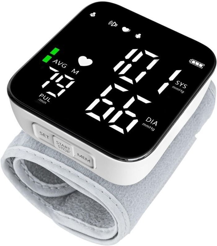 Professionelles Blutdruckmessgerät für das Handgelenk, vollflächiges LED-Digitaldisplay, HD-Hintergrundbeleuchtung, Erke...