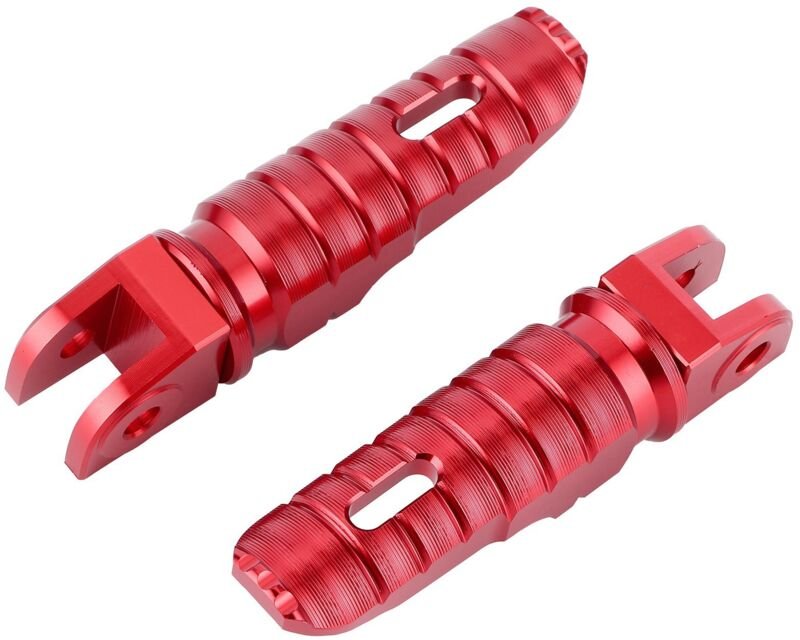 Yctze Ersatz-Fußrasten aus Aluminium für hinten, 2 Stück, Set FP-256 für Fußrasten hinten 1098 1198 (Rot)