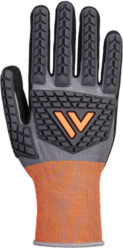 Gant Nitril Anti-Schlag Schnitt D Stärke 18 Grau/Schwarz S - Größe 7