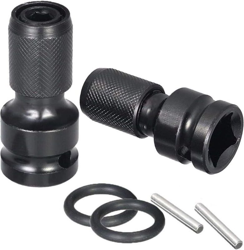 2-teilige Steckschlüsseladapter, 1/2 Zoll Vierkant auf 1/4 Zoll Sechskant. Sechskant-Ratschenstecknuss, Ratschenschlüsse...