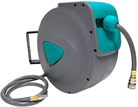 Druckluftschlauch 10m Schlauchtrommel Automatik Aufroller 1/4" Anschluss Schlauchaufroller Automatisch Druckluft mit Sch...