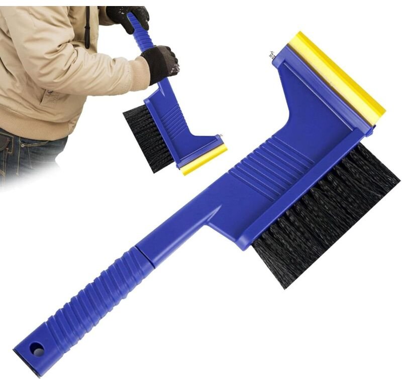 CCYKXA Eiskratzer für Autos, Schneebürste für LKWs, abnehmbarer Windschutzscheiben-Eiskratzer, Schneekratzer, Fensterheb...