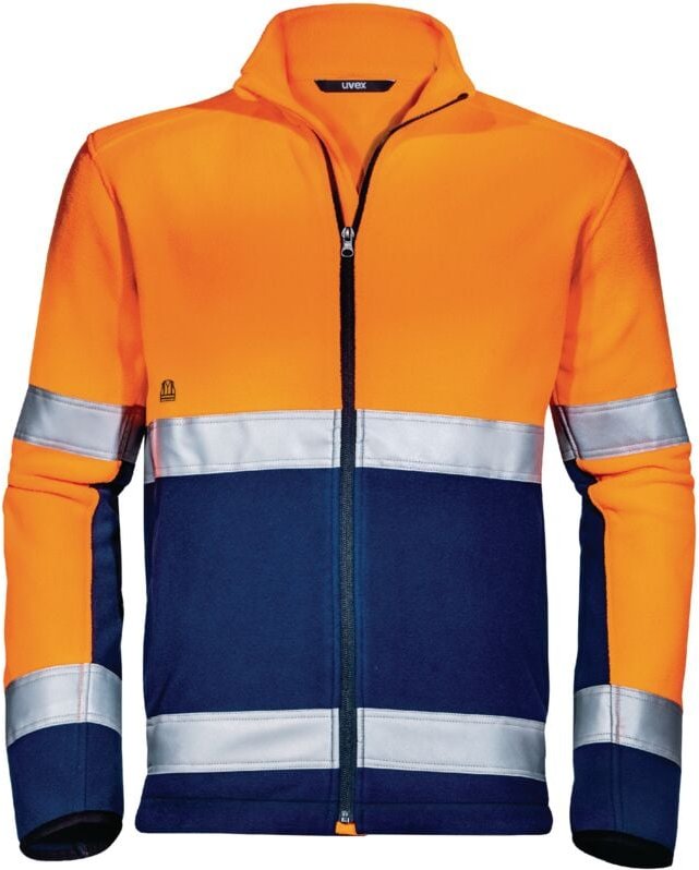 Uvex Suxxeed Construction Herren-Arbeitsjacke - Orange/Blaue Männer Sicherheitsjacke: L