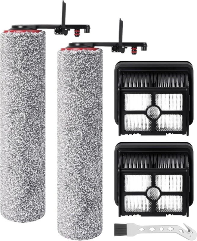 Ersatzbürstenrolle und HEPA-Filter Zubehör für Dreame H15 Pro Heat Nass- und Trockensauger, 2 Bürstenrolle + 2 HEPA Filt...