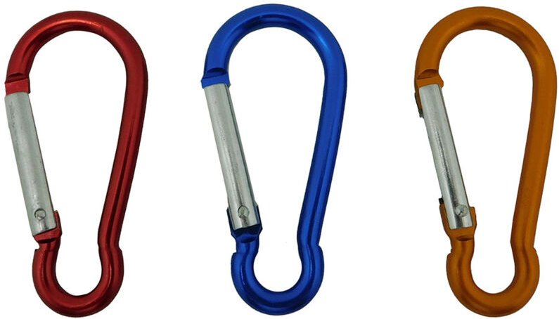 Karabiner MSQ04, Aluminium, Bunte Farben, 10 x 100 mm