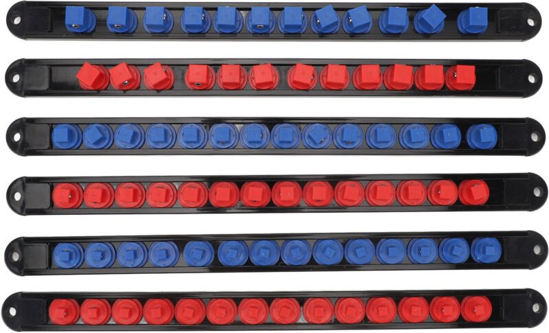 Steckschlüsselschiene, 6-teilig, 360° drehbar, abnehmbar, Werkzeugkasten-Schienenorganizer