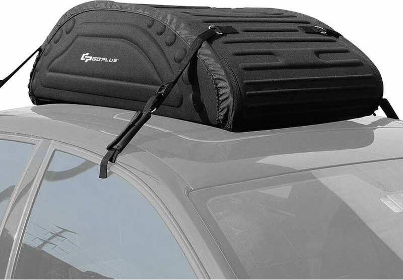 Auto Dachtasche 400L, Dach Gepaecktraeger, Faltbare Dachbox Softbox, Wetterbestaendiger Dachkoffer aus Wasserdichtem Sto...