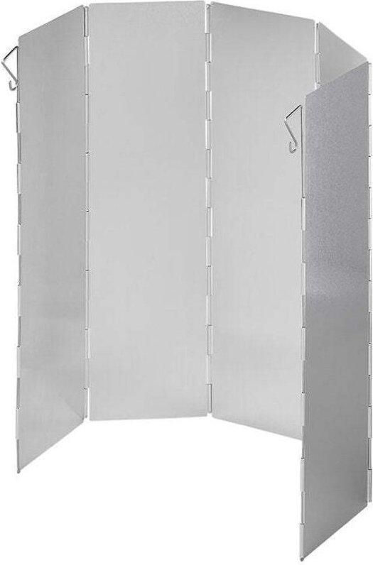 Kochwindschutz 5 teilig aus aluminium klappbar 49 x 36 cm