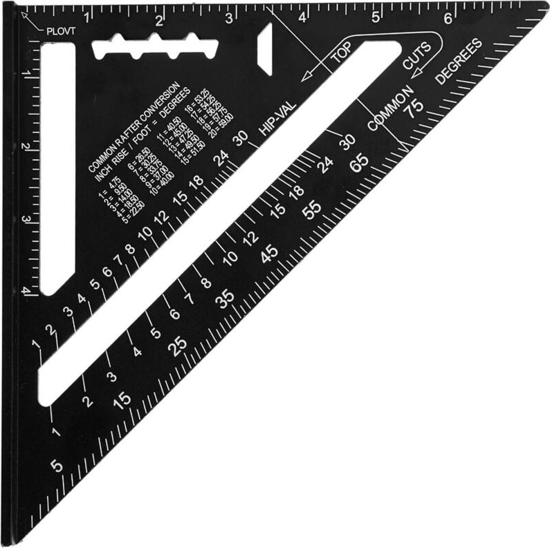 7-Zoll-Zimmermannswinkel aus Aluminium, Anreißwerkzeug, Dreieck aus einer Legierung, Winkelmesser (imperial)