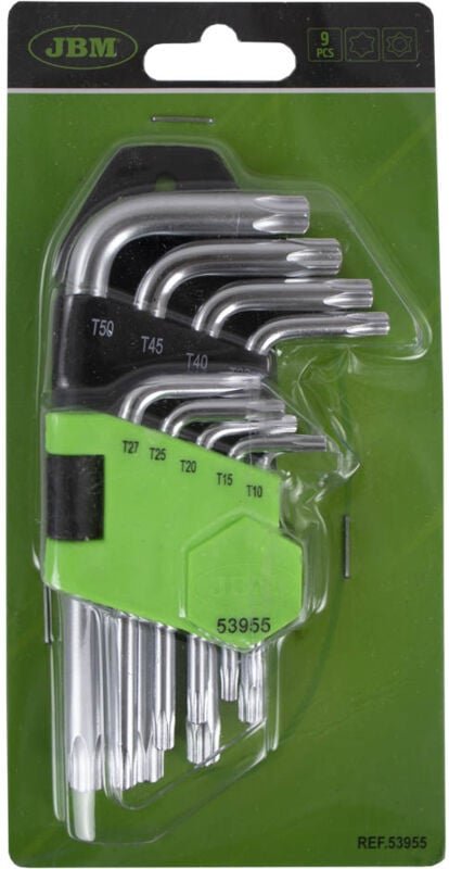 JBM - Satz mit 9 kurzen Torx-Schlüsseln 53955