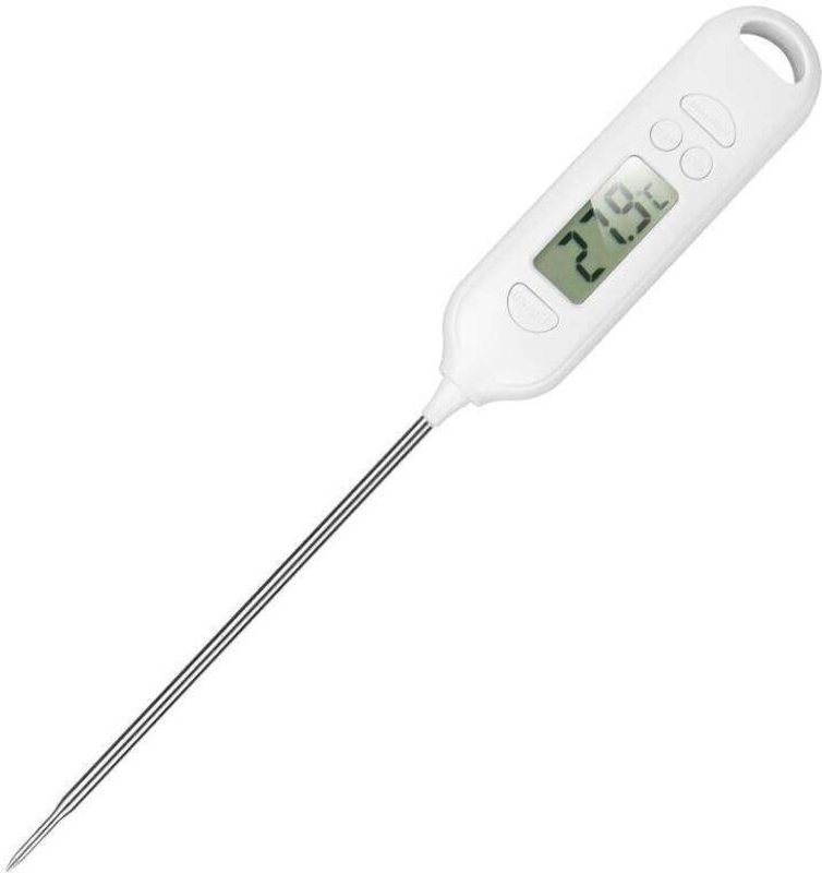 Sjqka - Fleischthermometer – Kochthermometer mit langer Sonde – LCD-Anzeige – Kochthermometer für Küche, Grill, bbq, Leb...