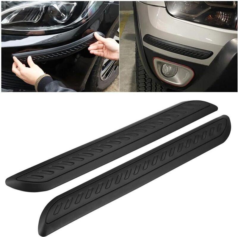 2-teiliger Stoßstangenschutzstreifen, selbstklebender, kratzfester PVC-Streifen, Anti-Reibungs-Aufkleber für die Karosse...