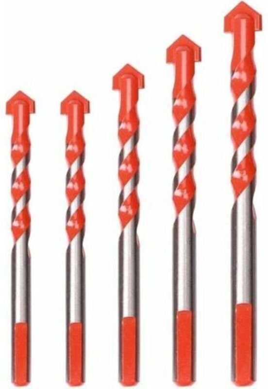 Set mit 5 Fliesen- und Glasbohrern, Feinsteinzeugbohrern, Diamantbohrern, Fliesenbohrern, 6 mm, 8 mm, 10 mm, 12 mm Mehrz...