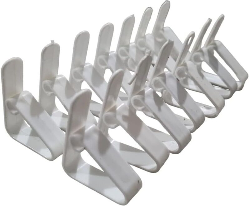 Set mit 16 weißen Tischdeckenklammern – robust, vielseitig und sofort einsatzbereit für alle Ihre Anlässe – Tischdeckenk...