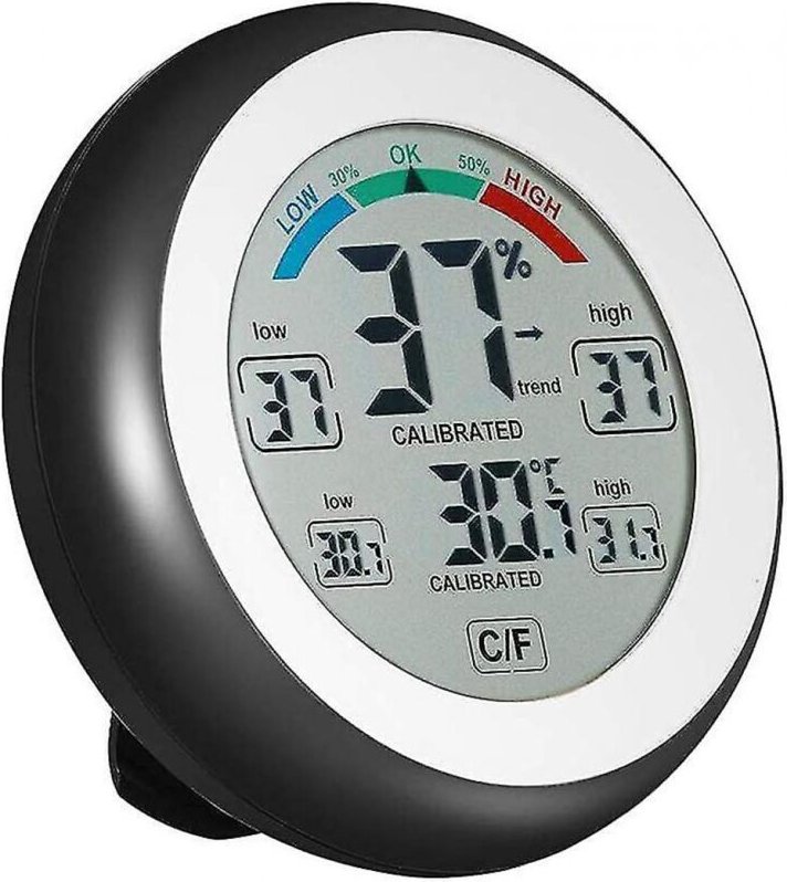 Digitales Hygrometer, Innenthermometer, Umgebungstemperatur-Hygrometer, präzises Wandthermometer mit Touchscreen und Max...