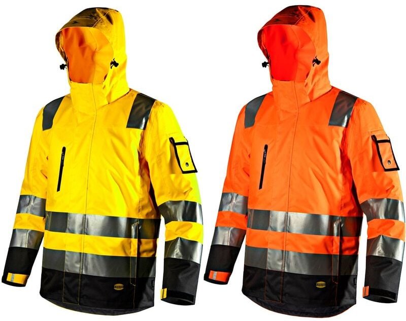 Hv Jacket 2 in 1 Warnschutz-Arbeitsjacke - l - Gelb - Diadora