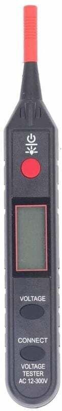 Détecteur de Tension Sans Contact 12-300V avec Alarme Sonore et Lumineuse Testeur Électrique Portable