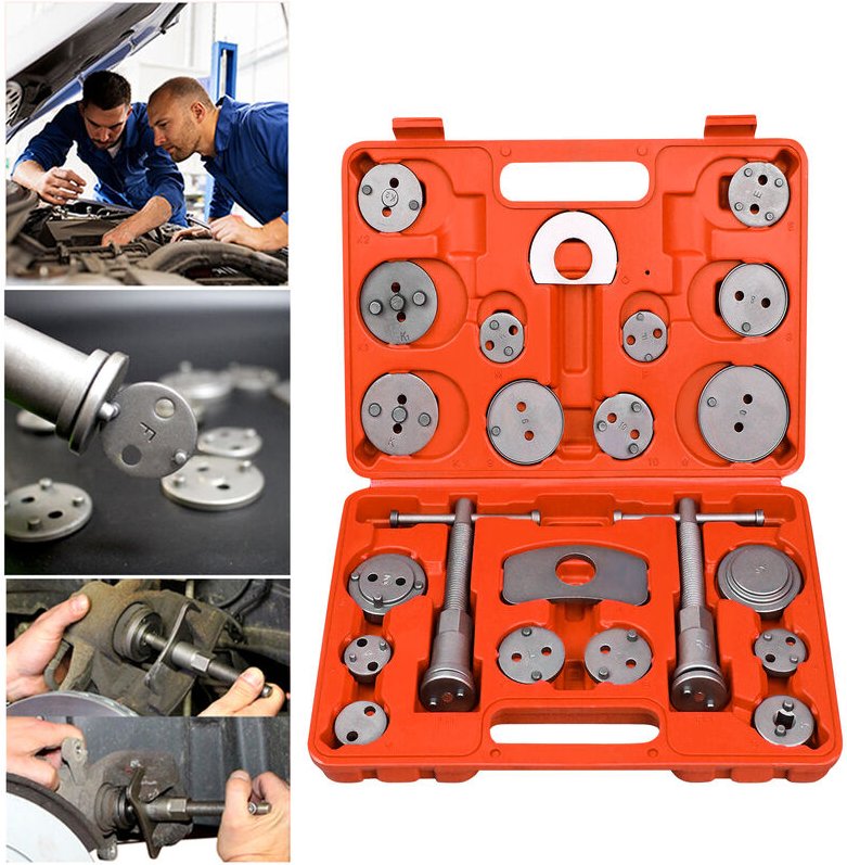 Bremskolbenrücksteller Universal 23 TLG.Satz - Bremsen Messschieber Kolben Rückstell kfz Werkzeug Set - Uisebrt