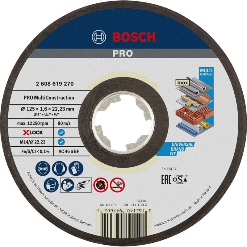 Pro X-Lock Multi Mat. TS,125x1.6x22.23mm - Bosch