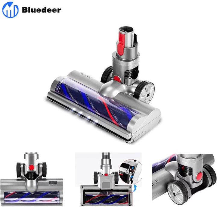 Bluedeer - Bürste kompatibel mit Dyson V7 V8 V10 V11 V15, Staubsaugerzubehör mit Turbobürstenkopf und Direktantrieb