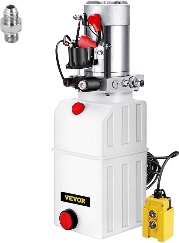 VEVOR 6L Hydraulikpumpe Nenndrehzahl, 2850R / MIN Hydraulikaggregat Einfachwirkend Kipperpumpe, Hydraulikaggregat mit Ta...