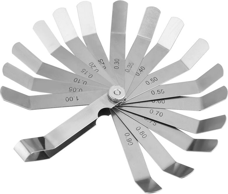 Gebogener Edelstahl-Dickenmesser, Schweißnahtprüfwerkzeug 0,05–1,00 mm
