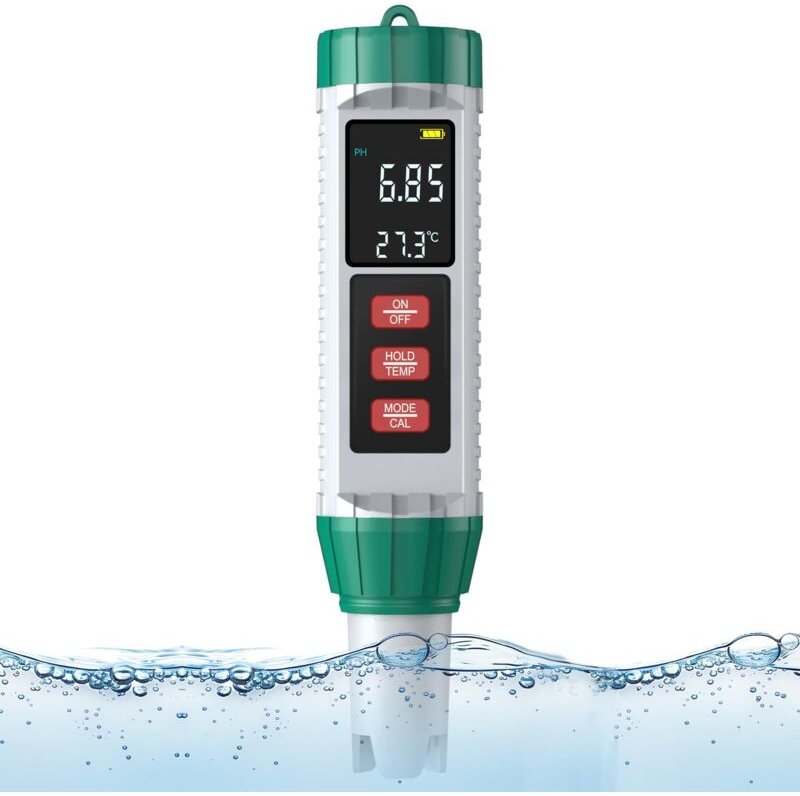pH-Meter (± 0,01), 5-in-1-PH, TDS, EC, Salzgehalt, Thermometer, hochpräziser Pool-pH-Tester mit LED-Hintergrundbeleuchtu...