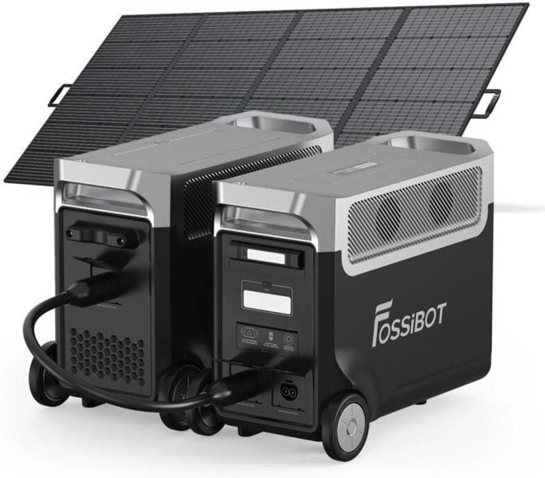 FOSSiBOT F3600PRO Zentrale Station Elektrisch + FB3840 LiFePO4 Batterie + 400W Solarpanel, 7068Wh 7200W Elektrischer Gen...
