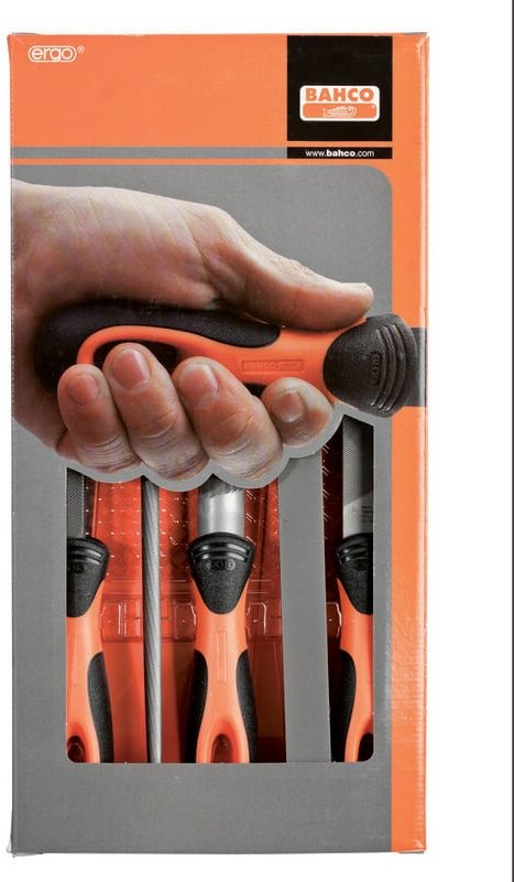 Ergo™ Feilensatz, 4 x Bastardhieb/1 x Halbschlicht 200 mm 5-teilig - Bahco