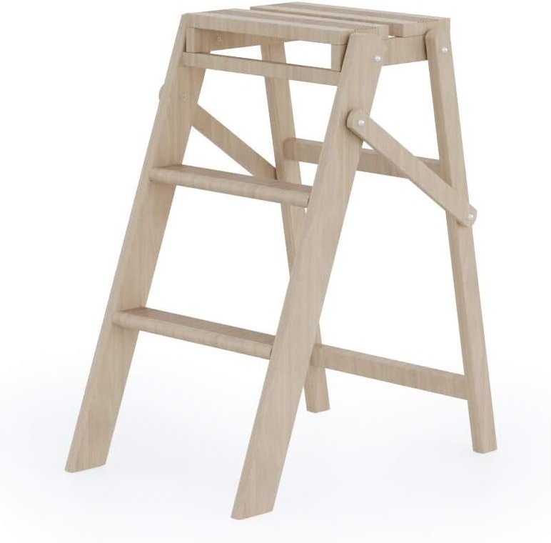 Colombo - Hocker aus Buchenholz mit 3 Stufen H57 Cm platzsparend woody