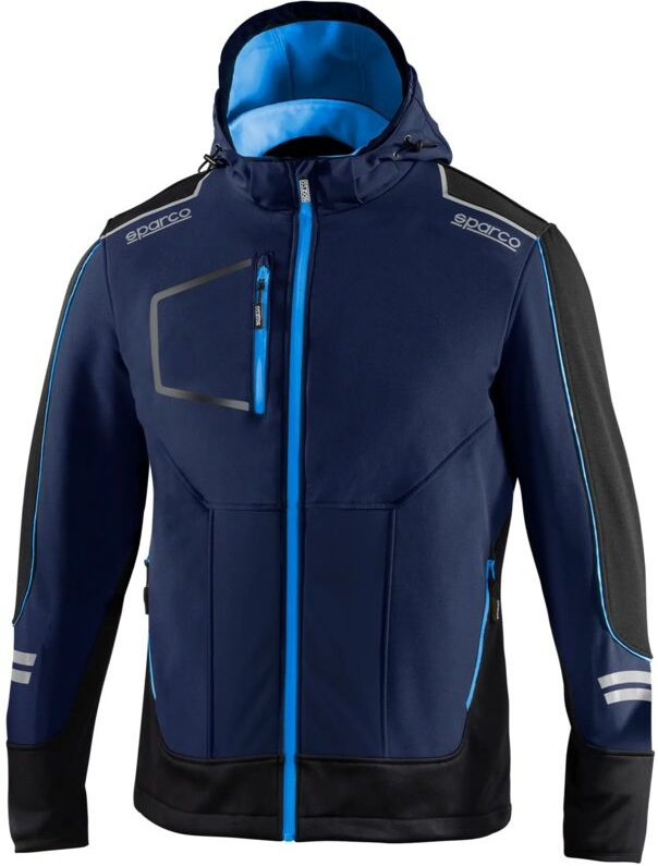 Sparco 02412BMAZ York Himmelblau Softshell-Arbeitsjacke L